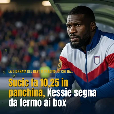Sucic fa 10,25 in panchina, Kessie segna da fermo ai box